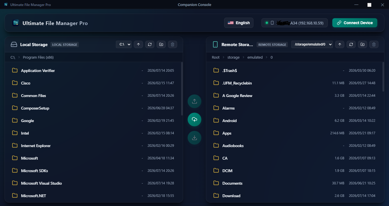 Ultimate File Manager Pro Companion Windows App Screenshot
